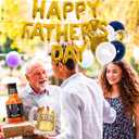 47 pcs Happy Father's Day Balloon Set Decoration for Father's Day Party Birthday Party Decorations Father's Day Decorations Photo Booth Backdrop(blue)