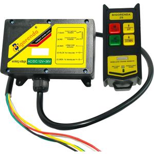 Wireless Crane Remote Control 12-36V, 656FT Wireless Control, Dump Trailer Controller, Industrial Hoist Truck Up Down Switch, Up Down Switch Control with Emergency Stop