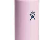 Hydro Flask Water Bottle - Insulated Stainless Steel - Wide Mouth Flex Straw Lid, Non Spill, Leakproof and Refillable in 24 Oz Campus Pink