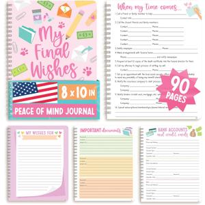 End of Life Planner Organizer Binder - When I Die Book Planners, Death Book Planner Organizer, Death Planning Organizers, Emergency File Notebook, Funeral Planning Books, Designed in USA