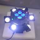 Moving Head DJ Lights, 150W Quality Metal Construction 6 Arms Disco Stage Light with RGBW 4-in-1 LED, DMX-512 & Sound Activation & Remote Control, Laser Party Lights for Bar, Wedding, Club Live House