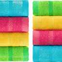 MEMRUI Multicolor Fingertip Towels for Bathroom - Kids Face Towels, 10 x 18 Inches, 8 Pcs in 4 Colors