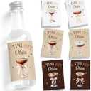 Clabby 48 Pcs a Tini Bit Older Birthday Espresso Martini Label Mini Liquor Bottle Sticker a Tini Bit Older Party Decoration Label Cup Stickers for Birthday Bachelorette Party Decoration(Espresso)