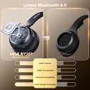 Wireless Headset with Mic for Work, Bluetooth 6.0 Headset with Microphone for PC, 65H AI Noise Cancelling, 60ft Range, USB Dongle & Charging Base, On-Ear Headphones for Zoom Teams Call Center