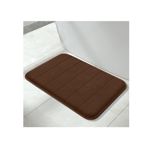 Yimobra Memory Foam Bath Mat Rug, 24 x 17 Inches, Comfortable, Soft, Non-Slip, Super Absorbent, Quick Drying Bathroom Rug for Floor, Tub & Shower, Machine Washable, Thick, Brown
