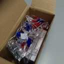 PASUTO 2 Pcs 100 LED 4th of July Decorations American Flag & Star Fairy Lights Battery Operated, 34Ft Mini Red White and Blue Lights Remote Timer with 8 Modes for Home Memorial Day Patriotic Decor