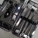 Nail Clippers Set Fingernail and Toenail Clipper Cutters, Manicure Pedicure Kit 18 Pieces Stainless Steel Professional Grooming Kits, Nail Care Tools with Luxurious Travel Case (Black)
