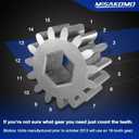RV 15-Tooth Standard Gear Pack Assembly Compatible with Slide-Out Tubing Slide Arm 2.5" x 2.5"