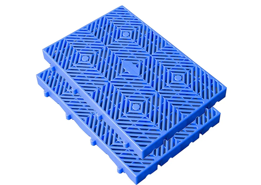 Plastic Pallet,  Waterproof Storage Grid Pad, Lightweight Nestable Floor Pallets, 4 pcs  Breathable Grids Article Racks for Garage Supermarket Basement