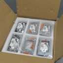 FTL 12-Pack LED Step Lights Outdoor Stair Lights Indoor, 120V Dimmable 3CCT 3000K/4000K/5000K Color Changing Deck Stair Lighting 150LM 3.5W, Waterproof Black Aluminum Staircase Vertical (2.87 inches)