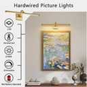 DESOOP Brass Picture Lights for Wall Hardwired LED Picture Frame Light Dimmable Painting Lights for Wall Portrait Artwork 23.62 inch 14W Warm White