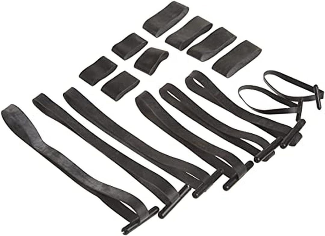 Alliance STRAC (Strike Team Ready Around The Clock) Combo Pack, 16 Bands Total Including 8 STRAC Black EPDM Rubberbands and 8 Black EPDM Gear Wrapz in Zip Close Poly Pouch. (7812)