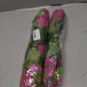 2 x Hoppwodd Hibiscus Artificial Flowers for Outdoors Spring Decoration, 6 Bundles Faux Silk Flowers UV Resistant Look Real Artificial Tropical Flower Fake Plants for Outside Planter Porch Patio, Fuchsia