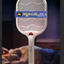 High Life USA Bug Zapper Racket Electric Fly Swatter with UV Light, USB Rechargeable Mosquito Killer Dual Modes 3 Layer Safety Mesh 2 in 1 Indoor and Outdoor Use (White) 2 PACK