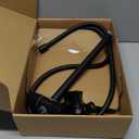 Shower Heads with Handheld Spray Combo Matte Black, 10 Inch High Pressure Rain/Rainfall Shower Head, Height Adjustable Dual 2 in 1 Shower Head System with Stainless Steel Hose