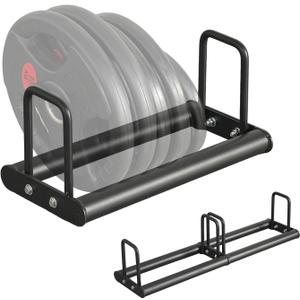1PC Weight Plate Rack for Home Gym - Weights Rack for Plates Use Singly or Combine Multiple Units | Olympic Weight Plate Rack Up to 660 LBS - New Model Bumper Plate Rack for Easy Plate Changes