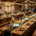 Yunsailing 8 Set 2026 Graduation Centerpiece Class of 2026 Table Photo Display Stand Decor with 8 Hoop Centerpiece 16 Toppers 48 Artificial Flowers and Leaves for Grad DIY Craft Party(Gold and White)