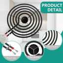 5304430149 5304430150 Black Porcelain Drip Pan Set & MP22YA Electric Range Burner Element Unit Set by Cenipar-Compatible with Frigi-daire Ken-more Cros-ley Tap-pan Range Oven/Stove