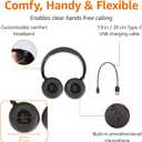 Amazon Basics Bluetooth On-Ear Headphones Wireless with Microphone, Deep Bass, 35 Hour Playtime, Foldable, Collapsible, Portable Travel Friendly, Black