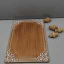 NIKKY HOME Farmhouse Risers Display Stands, Rustic Wood Pedestal Decorative Tray, Centerpiece Decor for Coffee Bar Table, Kitchen Counter, Dining Room