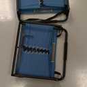 HIGH POINT SPORTS Folding Stadium Seat Bleacher Chair with Mesh Bag and Hide Hooks, Portable Stadium Chair with Back, Outdoor Comfort Chair, Blue Green