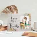 Love Picture Frame, Wedding Picture Frame, Wedding Gifts, Engagement Gifts for Couples Newly Engaged, Gifts for Newly Engaged Couple, Love Makes Us a Family Wood Photo Frame for 4x6 Photos