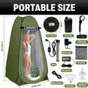 Portable Shower for Camping, 6000mAh Rechargeable Camp Shower Pump with Large Capacity Foldable Bucket, Filtered Shower Head, Outdoor Camping Shower Kit for Travel, Pet Bath, Car Washing