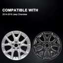 Wheel Skins comeptible with Jeep Cherokee 2014-2018 ; Set of 4 Pack;Glossy Black Wheel Covers;Set of 4 Packs;17 inch