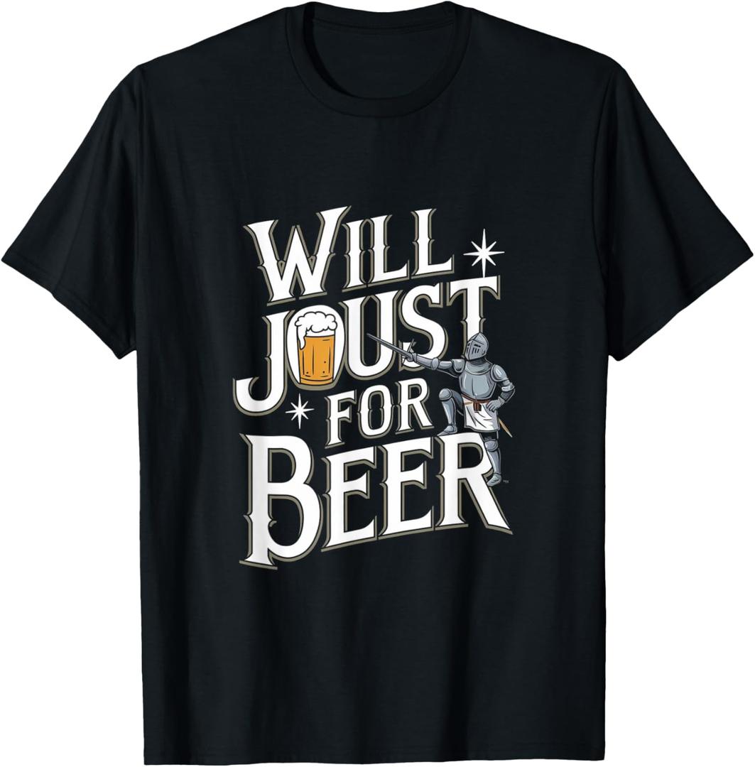 Medieval Times Renaissance Festival Funny Knight Beer Joust T-Shirt 5XL