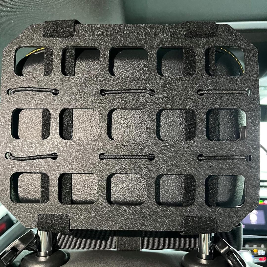 Vehicle MOLLE Panel Car Visor Organizer Storage Rack Rigid Insert Panel for Backpack Tactical Accessories Gear Holder Molle Pouches EDC Gadgets Small Tools Pens Sunglasses