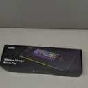 TopMade Mouse Pad with Wireless Charging, 31.5" x 15.75" Large Desk Mat RGB Gaming Mousepad, LED Desk Pad Keyboard Pad with Ultra-Smooth Surface & Non-Slip Rubber Base, Waterproof Desk Pad