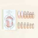 Handmade Press on Nails Extra Curve Square Fake Nails Luxury False Nails with 3D Rhinestones Hearts Rose Designs Long Curved Press on Nails Full Cover Acrylic Nails Stick on Nail for Women Nail DIY