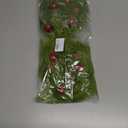 17 Inch Christmas Tree Picks, 6 PCS Lime Green Furry Curly Stems with Red Glitter Balls, Flexible Christmas Tree Topper Decorations for Holiday Arrangements, Wreaths & Table Christmas Decor