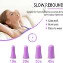 LYSIAN Ultra Soft Foam Earplugs Sleep - 38dB SNR Noise Cancelling Ear Plugs for Sleeping, Shooting, Snoring, Work Loud Sound Reduction- 60 Pairs Valued Pack,Purple