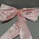 Large Pink Bow for Coquette Room Decor, 40x24 In Satin Ribbon Tie Coquette Birthday Decorations, Giant Pastel Pink Hanging Wall Decor for Ballerina Girl Just Want to Be One (Internal Stability Layer)