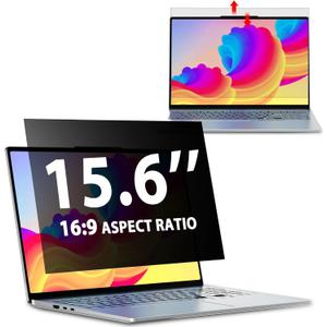 Laptop Privacy Screen 15.6 Inch 16:9 Aspect Ratio, Laptop Screen Privacy Shield Compatible With Lenovo Hp Dell Acer Asus Thinkpad Envy Xps, Removable Anti Glare Blue Light Computer Filter Protector