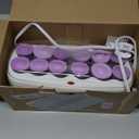 Conair Hot Rollers for Long, Medium & Short Hair, 12 Ceramic Flocked 1-Inch and 1-Inch Heated Hair Rollers with Clips, Hot Curlers for Women, Volume & Curls