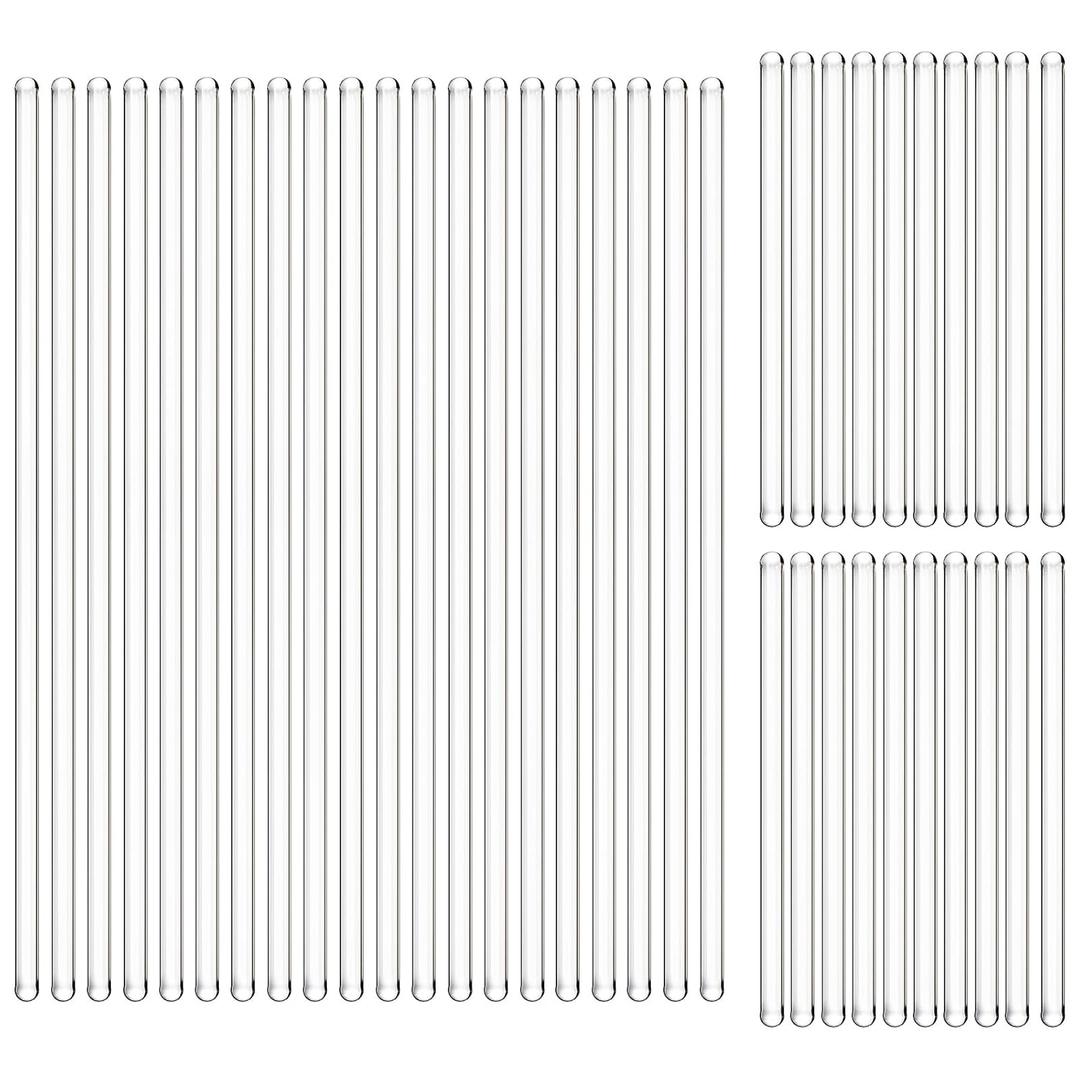 Yarlung 40 Pcs Glass Stirring Rods, 12" and 5" Length 7 mm Diameter, Clear Stir Sticks with Both Ends Round for Lab Science Education, Kitchen Bar Cocktail Beverage