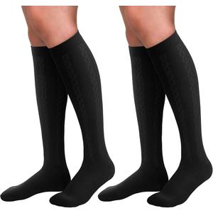 30-40mmHg Medical Graduated Compression Socks for Women&Men Circulation-Compression Stockings-Knee High Socks for Support,Hiking,Running