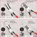 13-Inch Snap Ring Plier Heavy Duty Internal Circlip Pliers Straight Jaw Tip Diameter 0.12" for Installing Removing Retaining Ring