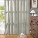 YoungsTex Dark Grey Linen Curtains 72 Inch Length for Living Room, Textured Semi Sheer Window Drapes with Bronze Grommet Light Filtering for Bedroom Dining, 2 Panels, 52 X 72 Inch