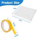 U0U Window Insulation Kit,47in x 63in Indoor Plastic Window Insulation Kit with Double Sided Tape,Window Plastic Transparent Film for Winter Keep Cold Out (1pcs 47*63in)