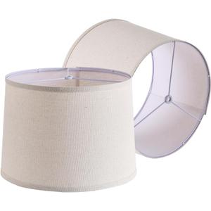 taotanra- Set of 2 Drum Linen lampshade - Handcrafted Fabric Table lamp and Floor lamp Replacement Accessories
