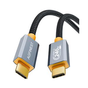 240W USB C to USB C Cable, USB 3.2 Gen2  2 Type C Charging Cable, 20 Gbps Data Transfer, PD 3.1 48V Fast Charging Cable, 4K@60Hz Video Transmission for Laptop, iPhone, Monitor (6.6 FT)