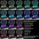 YWHL Crystal Daughter Gifts from Mom Dad, Laser Engraving Birthday Present for Daughter Adult, Heart Shaped Glass Keepsake for Mother's Day Christmas Graduation
