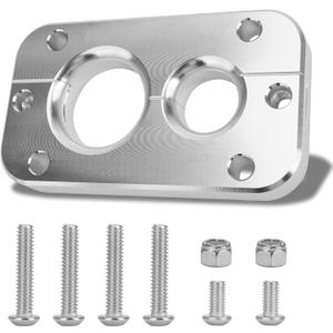 JERBOR 01232023 Firewall Pass Through for Holley Terminator X Max Firewall, Wiring Harness Bracket Bulkhead, Eliminates Gromet in fire Wall (Silver)