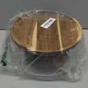 Large Glass Salad Bowls Set with Acacia Wood Base and Lid and Salad Serving Utensils, Elegant and Practical Salad Bowls for Kitchen Essentials Party