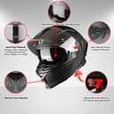 1Storm Motorcycle Full Face Helmet DOT Adults Street Bike Dual Visor Sun Inner Shield with One Extra Clear Shield: Glossy White (White, L)