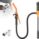 Portable Power Battery Pump for Gas/Fuel/Diesel Transfer, Electric Siphon Pump, Fuel Transfer Pump for Gas Can (Orange)