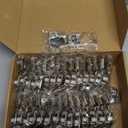 Ravinte 30 Pack 15 Pairs 1/2 inch Overlay Soft Close Hinges for Kitchen Cabinet Hinges Satin Nickel Hidden Hinges Stainless Steel Concealed Hinge self Closing